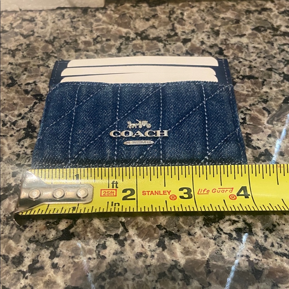 Coach NWT Denim Card Holder & Dust bag - Picture 8 of 9
